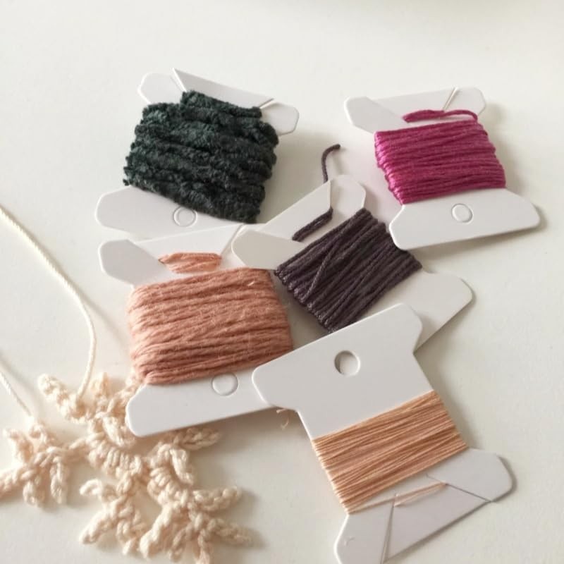400 Pcs Embroidery Floss Bobbins,Cardboard Embroidery bobbins (White)