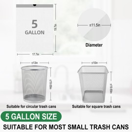 4 Gallon Small Trash Bags 225 Counts Extra Strong Drawstring Bathroom Trash Bags Small Garbage Bags Clear Trash Bag for Bathroom Bedroom Office Kitchen Trash Can