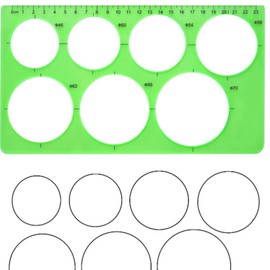 FsGrg Circle Ruler Template Ruler Drafting Tools Durable Accurate Easy Read Plastic Circle Template