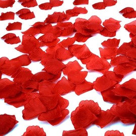 Rose Petals Silk Flower Petals Red Artificial Roses Flower for Wedding Confetti Party Flora Petal Bridal Shower 2000Pcs