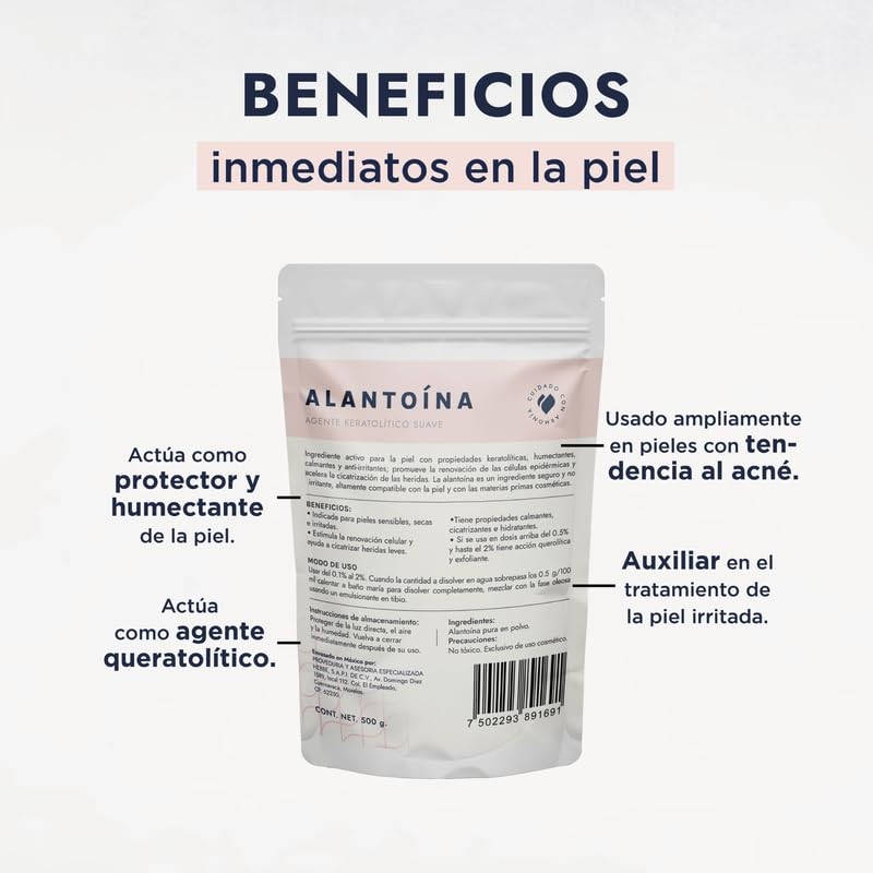 Hebbe - Alantoína Pura, Cicatrizante y Suavizante para Piel Irritada