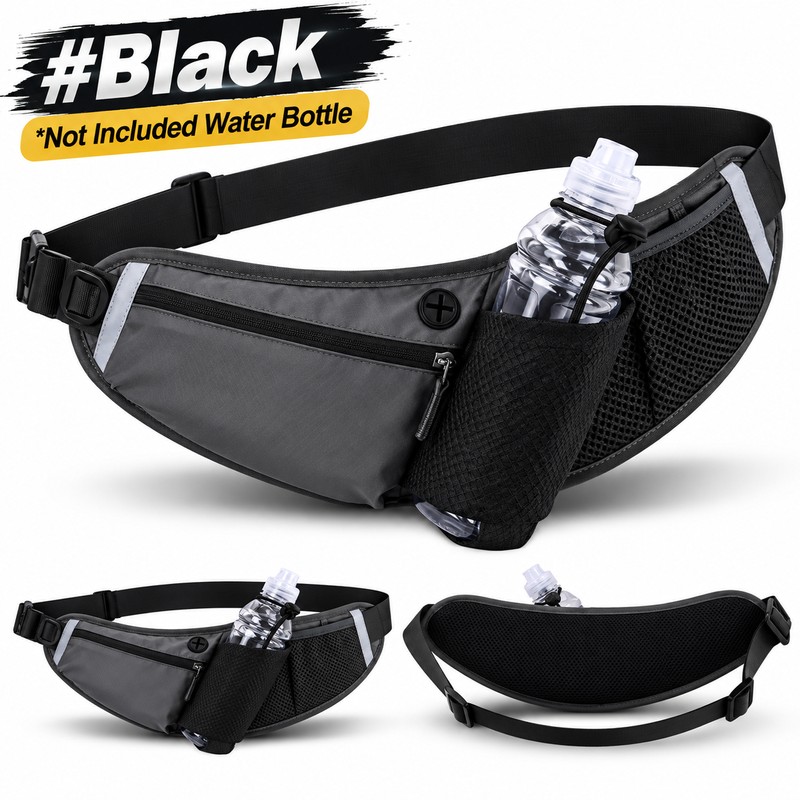 Running Hydration Waist Belt for Jogging and Hiking – Adjustable