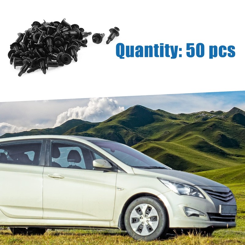 A ABSOPRO Pack of 50 Rivet Clip for Bumper Trim