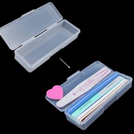 4 Pieces Plastic Storage Personal Box for Nail, Personal Implement Storage Box Organizer Case Manicure Tool Box for Nail Pedicure Supply Tools (clear)