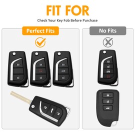 WORCAS - Funda para llavero compatible con Toyota Avalon Camry Corolla Fortuner Highlander Levin RAV5 LE Sequoia Sienna Tacoma Tundra Yaris (patrón Yellowstone)