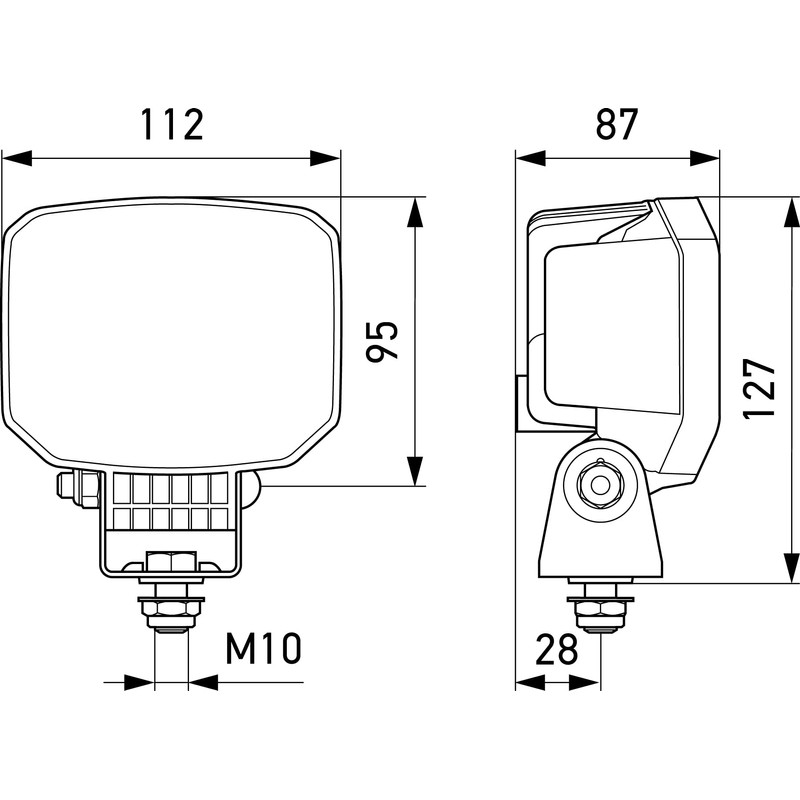 HELLA 1GA 996 588-001 LED Work Light - Power Beam