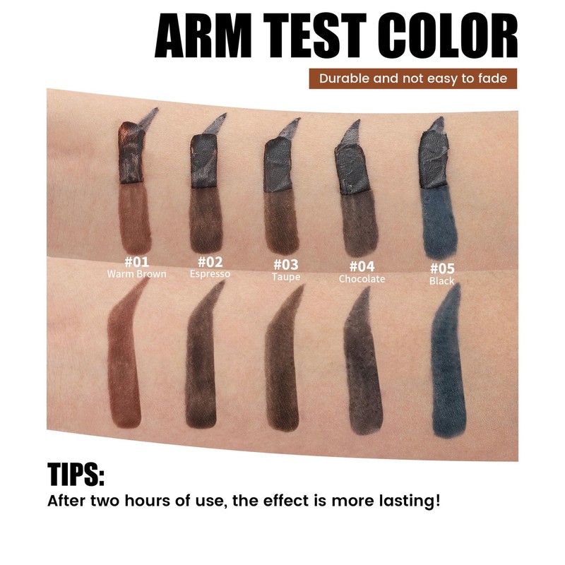 AKARY Peel-off Eyebrow Gel, Highly Pigmented Color Eyebrow Tint, Transfer-proof