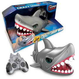 Hyper Drive - Mega Chomp Remote Control Land Shark Toy – 14-Inch Big RC Robot Shark with Realistic Chomping, Rechargeable Battery, Full Function, Music, & Auto Mode