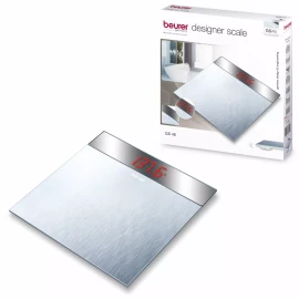Beurer Luxury Stainless Steel Body Scale, w/ Illuminated Red LED Mirror Effect