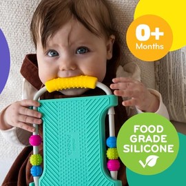 Mobi Peeka Activity Toy - Tummy Time Baby Mirror, Food Grade Silicone Montessori Toys, Shatterproof Mirror for Babies, BPA and Phthalate Free - for 0-