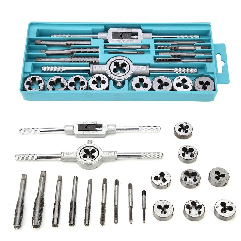 20pcs Taps and Dies Set M3~M12 Screw Thread & Tap