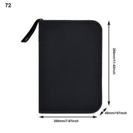 SagaSave Colored Pencil Case 72 Slots Pen Case Organizer with Zipper, for Colored Pencils & Gel Pen