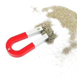 Traditional Alnico Horseshoe Magnet & Iron Powder Set for Science, Education, Experiments, Students, and Teachers