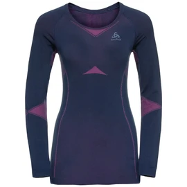 Odlo Women's Winter Specials Performance Evolution Warm Suit, Diving Navy - Beetroot Purple