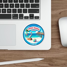 Anna Maria Island Florida Sticker Travel Outdoors Decal Vinyl Small Waterproof for Water Bottle Mug Passport Scrapbook Notebook Laptop Tumbler Skateboard Computer Phone 4" ID44990