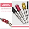 TEHAUX 1set Drill Bit Extension Flexible Magnetic Adapter Screwdriver Bits