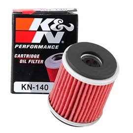 K&N Filtro de aceite para motocicleta: alto rendimiento, premium, diseñado para ser utilizado con aceites sintéticos o convencionales: se adapta a motocicletas Yamaha seleccionadas, KN-140