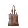 Myra Bags Side Floral Print Upcycled Canvas Tote Bag S-0915,