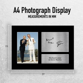 HWC Trading A4 Michael Caine & Steve Martin Dirty Rotten Scoundrels Gifts Printed Signed Autograph Picture for Movie Memorabilia Fans