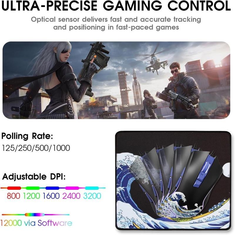 XVX Wired Gaming , 12000 DPI RGB Gaming with 12