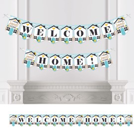Big Dot of Happiness Welcome Home Housewarming - New Sweet Home Bunting Banner - Party Decorations - Welcome Home