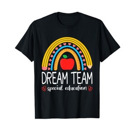 Dream Team Special Education Teacher Rainbow Leopard T-Shirt for Men Women