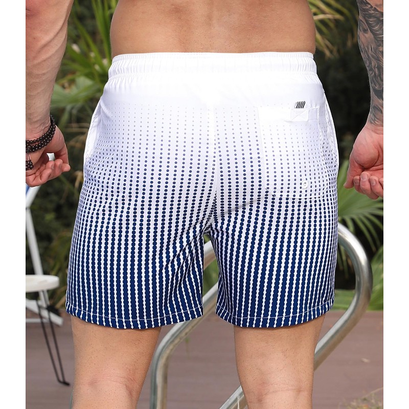 Curluriy Swimming Shorts for Men Beach Shorts Colour Gradient Board