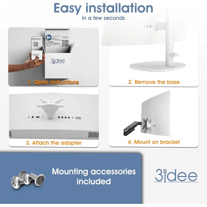 3idee Adaptador Vesa, Montaje Vesa Compatible Con Pc Todo En