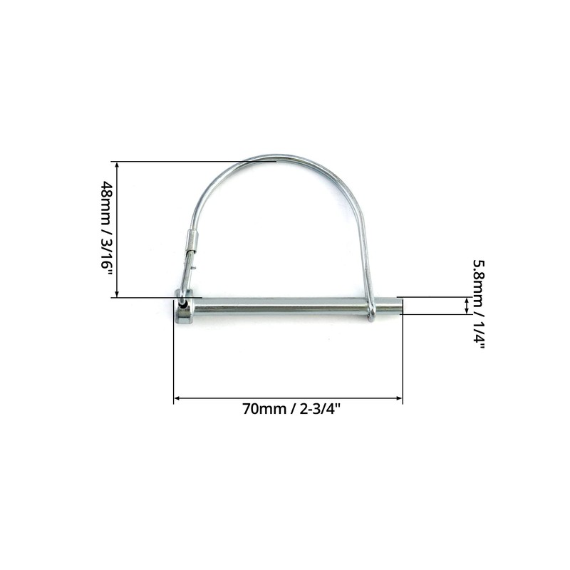 QWORK® 5 Pcs Folding D Shape Carbon Steel Folding Cotter