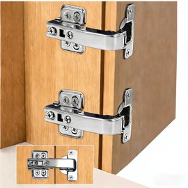 90 Degree Soft Close Cabinet Hinges, Detachable Blind Corner Kitchen Door Hardware, Chrome Finish