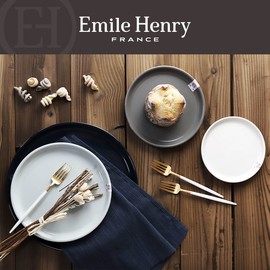 Emile Henry (Hyundai Hmall) HR Ceramic Modern Dish Set (4p) Select option, C-Modern Gray / 에밀앙리 (현대Hmall)  HR 세라믹 모던 접시 세트 (4p) 옵션택일, C-모던그레이