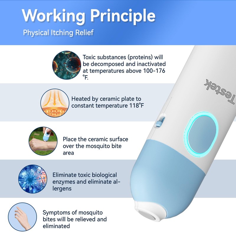 Testek Insect Sting and Bite Relief,Bug Bite Healer Fast Symptom