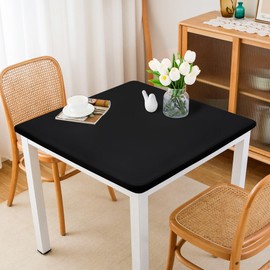 eeivs Rectangle Tablecloth Elastic Fitted Table Cover Stretch Spandex Folding Table Cloth Washable Polyester Table Top Cover for Dining Picnic Indoor and Outdoor White 24x48 Inch