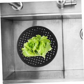 jojofuny 2pcs Drain Placemat Kitchen Sink Protector Silicone Placemats Silicone Mitts Farmhouse Sink Protector Sink Mat Dish Drainer Mats Round Placemats Pan Pot Mat Square Dish Rack Rubber