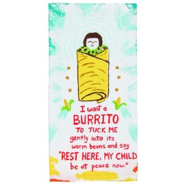 Blue Q Dish Towel, I Want a Burrito, Screen-Printed with Water-Based Inks, 100% Cotton, 28 by 21 Inches (WW338)