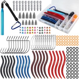 Wacky Rig Kit, 201pcs Bass Fishing Wacky Rig Tool Kit