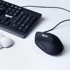 iggual Ratón Vertical USB ERGO-V 2400DPI Black