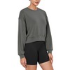 ODODOS Modal Soft Long Sleeve Cropped Sweatshirts for Women Oversized