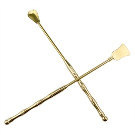 Lovelysp Incense Tool Set Incense Equipment Copper Spoon and Shovel for Incense Burner Copper Incense Spoon Incense Shovel Incense Burner Accessories -2 PCS