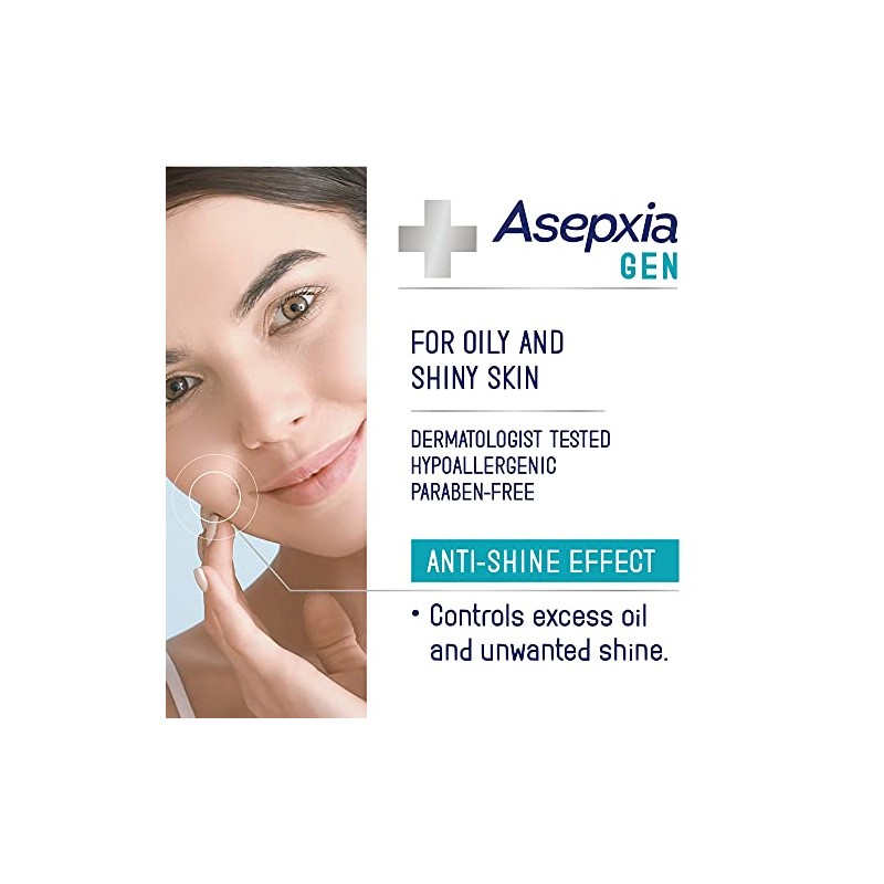 Asepxia GEN Moisturizing Mattifying Cream for Oily Skin, Neutralizes Unwanted