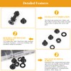 150 Pieces M6 Screws Nuts Washers Set Black, Sutemribor M6