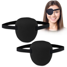 Rimikuru One Eye Patch for Both Eyes, Set of 2, Right Eye, Left Eye, Black, 3D Eyepatch, Stylish, Eye Patch, Eye Mask, Cosplay (For Adults)