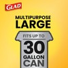 Glad Protection Series Large 30 Gallon Trash Bags, Unscented Heavy