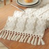 HVEST Boho Table Runner 72 inches Long Brown and Beige