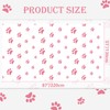 2 Pack Puppy Paw Print Tablecloth, 51x87'' Pink Table Cover