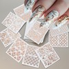 30 Sheets Lace Nail Stickers Rose Gold Nail Stickers Flower