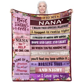 CAPRIFIC Nana Gifts,Nana Birthday Gifts on for Nana, Gifts for Nana on Her Birthday,Flannel Soft Throw Blanket 50x60 Inches