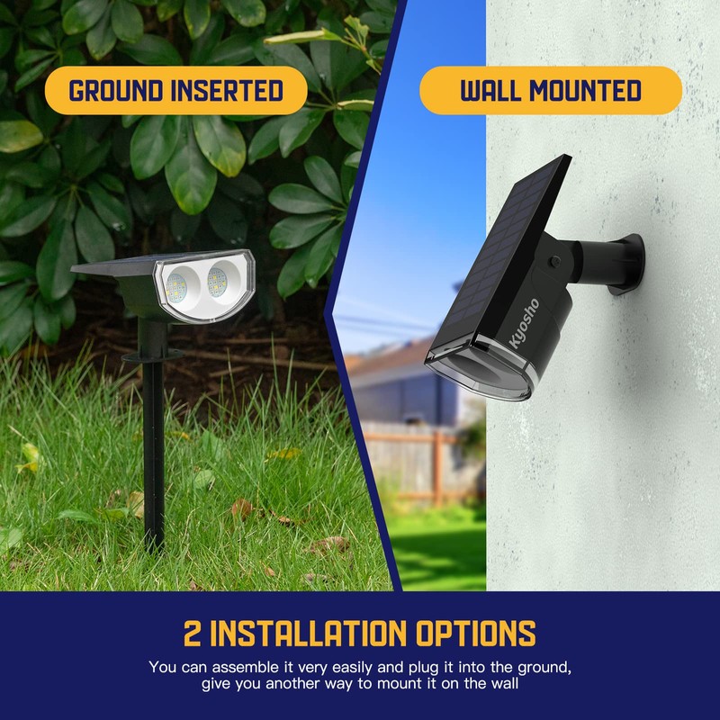 Kyosho Solar Spot Lights Outdoor, IP67 Waterproof Solar Lights for