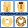 Lounsweer 4 Pieces Brass Boat Drain Plug Kit 1/2 Inch