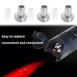Create idea 20PCS 7mm Fiber Optical Ceramic Core and Mental Heads Optical Ceramic Sleeve Adapters Fiber Optic Tools for Visual Fault Focusing Fiber Tester